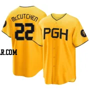 Andrew McCutchen Men's Pittsburgh Pirates Gold Replica 2023 City Connect Jersey