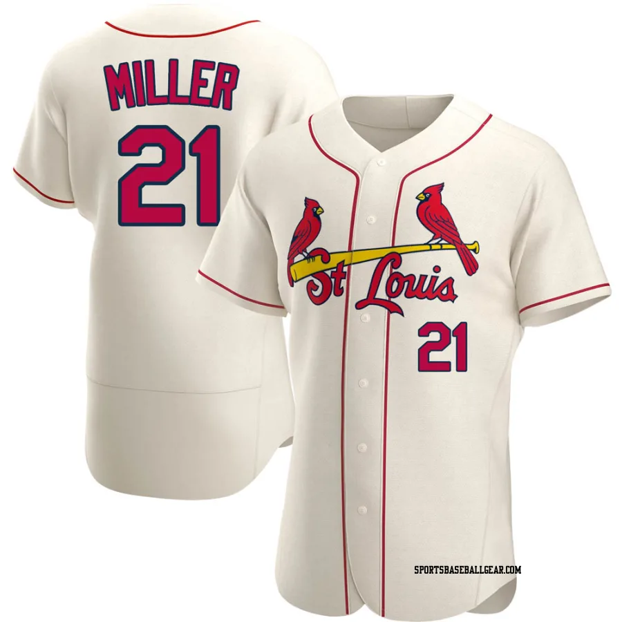 Andrew Miller Men's St. Louis Cardinals Cream Authentic Alternate Jersey