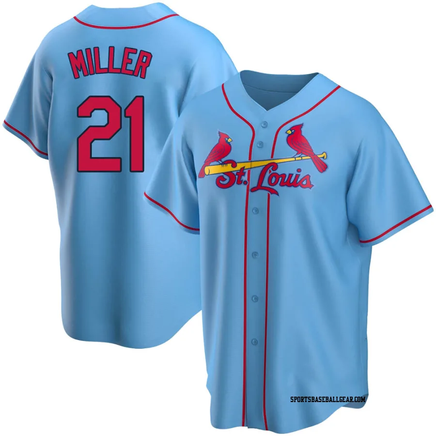 Andrew Miller Men's St. Louis Cardinals Light Blue Replica Alternate Jersey