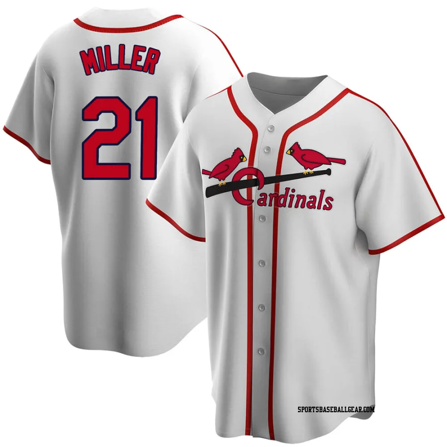 Andrew Miller Men's St. Louis Cardinals White Home Cooperstown Collection Jersey