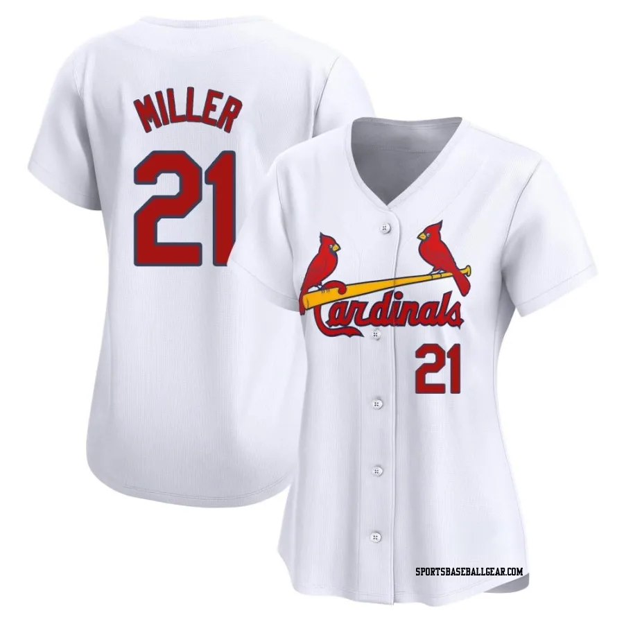 Andrew Miller Women's St. Louis Cardinals White Limited Home Jersey