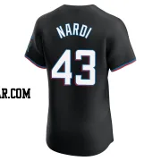 Andrew Nardi Men's Miami Marlins Black Elite Alternate Vapor Premier Jersey