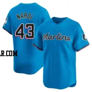 Andrew Nardi Men's Miami Marlins Blue Limited Alternate Jersey