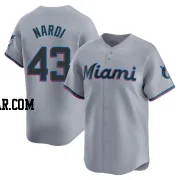 Andrew Nardi Men's Miami Marlins Gray Limited Road Jersey