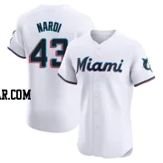 Andrew Nardi Men's Miami Marlins White Elite Home Jersey