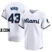 Andrew Nardi Men's Miami Marlins White Limited Home Jersey