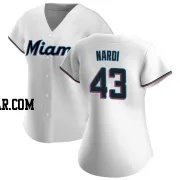 Andrew Nardi Women's Miami Marlins White Authentic Home Jersey