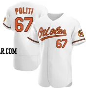 Andrew Politi Men's Baltimore Orioles White Authentic Home Jersey