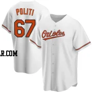 Andrew Politi Men's Baltimore Orioles White Replica Home Jersey