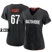 Andrew Politi Women's Baltimore Orioles Black Authentic 2023 City Connect Jersey