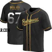 Andrew Politi Youth Baltimore Orioles Black Golden Replica Alternate Jersey