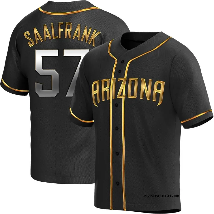 Andrew Saalfrank Men's Arizona Diamondbacks Black Golden Replica Alternate Jersey