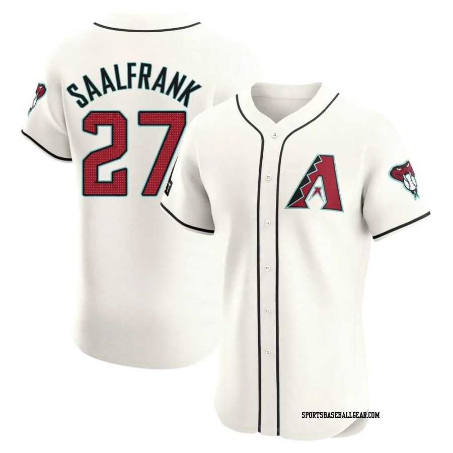 Andrew Saalfrank Men's Arizona Diamondbacks Cream Elite Home Patch Jersey