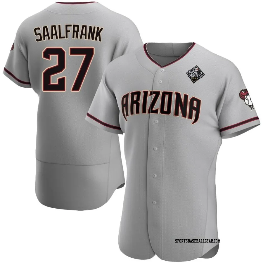 Andrew Saalfrank Men's Arizona Diamondbacks Gray Authentic Road 2023 World Series Jersey