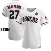 Andrew Saalfrank Men's Arizona Diamondbacks White Authentic Crimson Home 2023 World Series Jersey