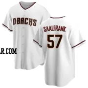 Andrew Saalfrank Men's Arizona Diamondbacks White Replica Home Jersey