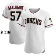 Andrew Saalfrank Men's Arizona Diamondbacks White/Crimson Authentic Home Jersey