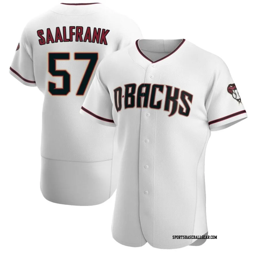 Andrew Saalfrank Men's Arizona Diamondbacks White/Crimson Authentic Home Jersey