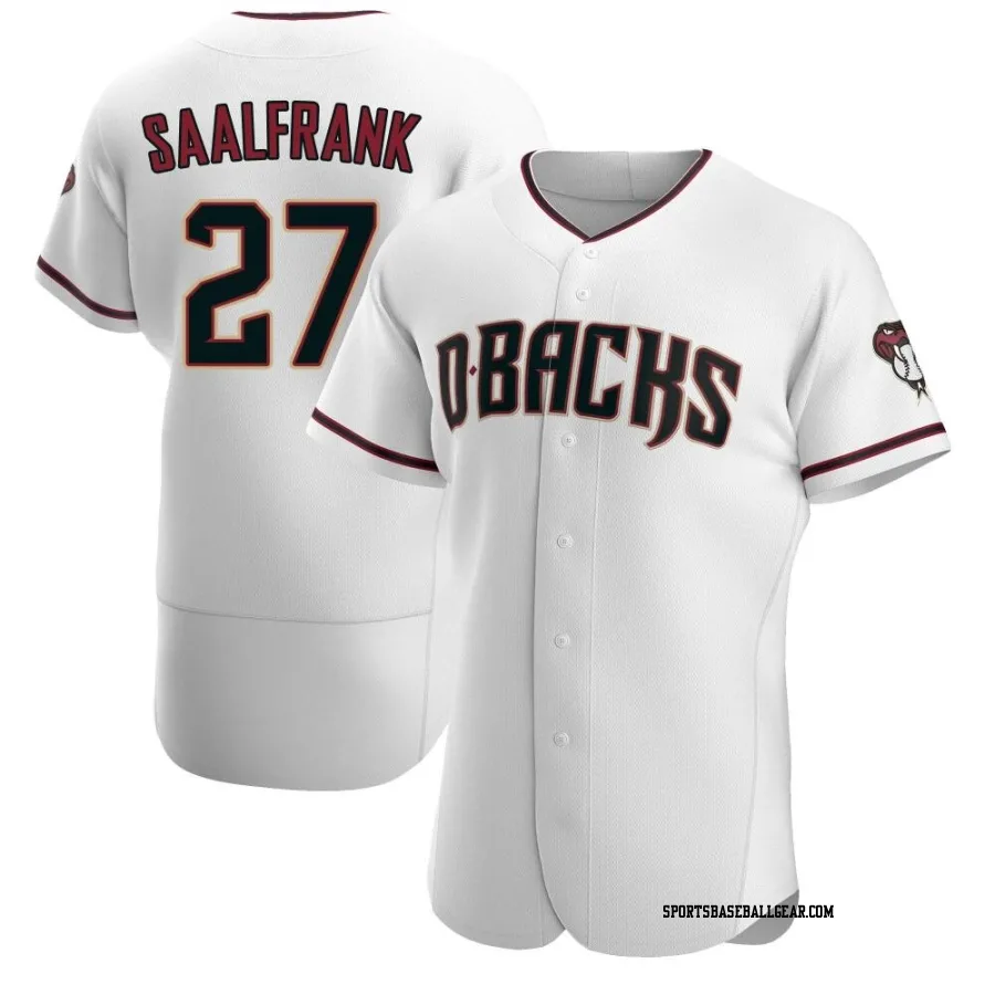 Andrew Saalfrank Men's Arizona Diamondbacks White/Crimson Authentic Home Jersey