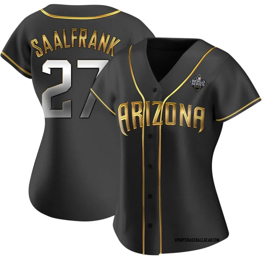 Andrew Saalfrank Women's Arizona Diamondbacks Black Golden Authentic Alternate 2023 World Series Jersey