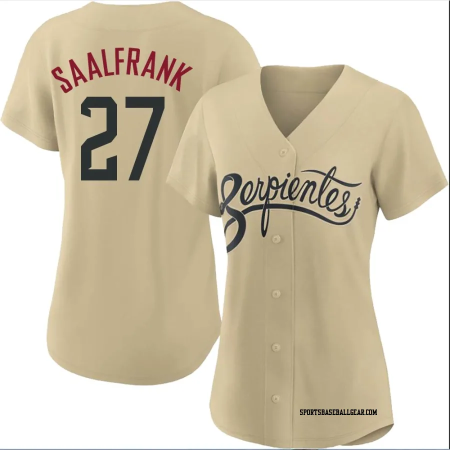 Andrew Saalfrank Women's Arizona Diamondbacks Gold Authentic 2021 City Connect Cool Base Jersey