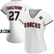 Andrew Saalfrank Women's Arizona Diamondbacks White Authentic Home 2023 World Series Jersey