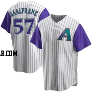 Andrew Saalfrank Youth Arizona Diamondbacks Cream/Purple Replica Alternate Cooperstown Collection Jersey