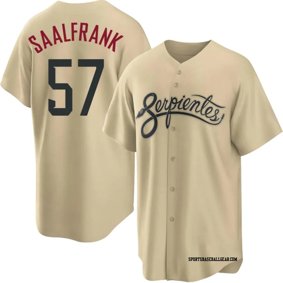 Andrew Saalfrank Youth Arizona Diamondbacks Gold Replica 2021 City Connect Cool Base Jersey