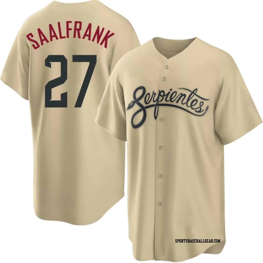 Andrew Saalfrank Youth Arizona Diamondbacks Gold Replica 2021 City Connect Cool Base Jersey