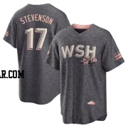 Andrew Stevenson Men's Washington Nationals Gray Replica 2022 City Connect Jersey