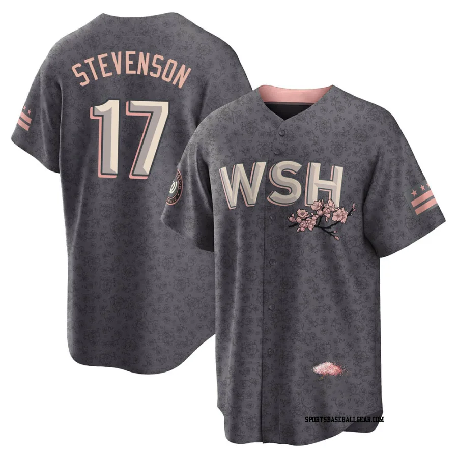 Andrew Stevenson Men's Washington Nationals Gray Replica 2022 City Connect Jersey