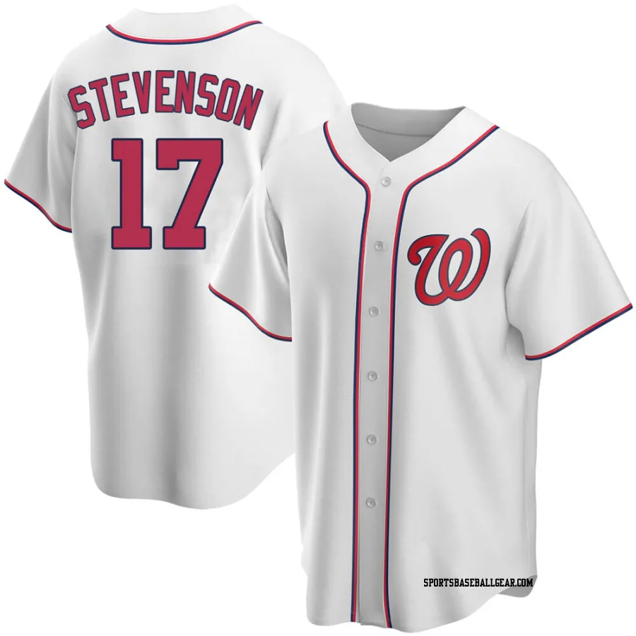 Andrew Stevenson Men's Washington Nationals White Replica Home Jersey