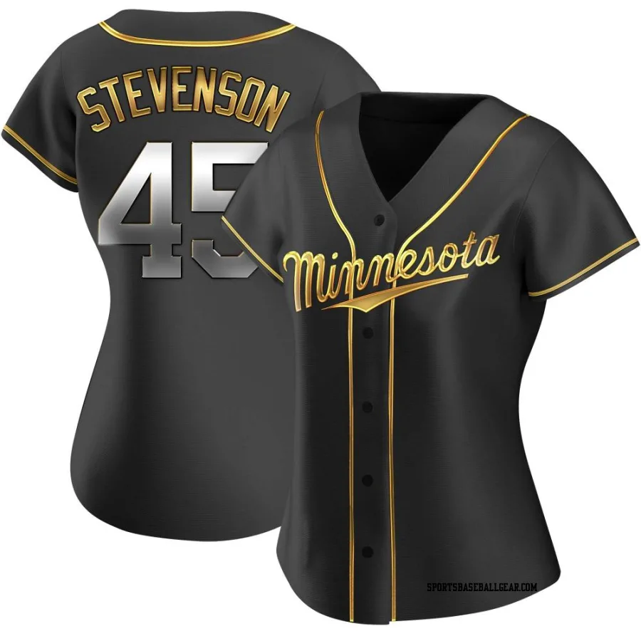 Andrew Stevenson Women's Minnesota Twins Black Golden Replica Alternate Jersey