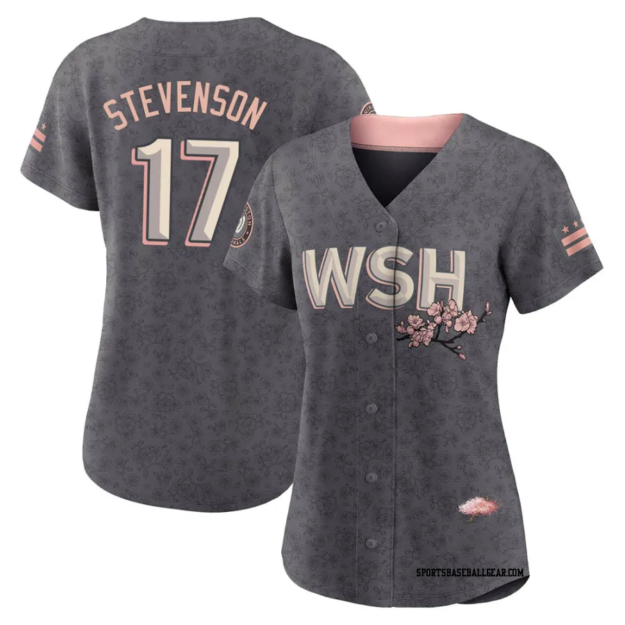 Andrew Stevenson Women's Washington Nationals Gray Authentic 2022 City Connect Jersey