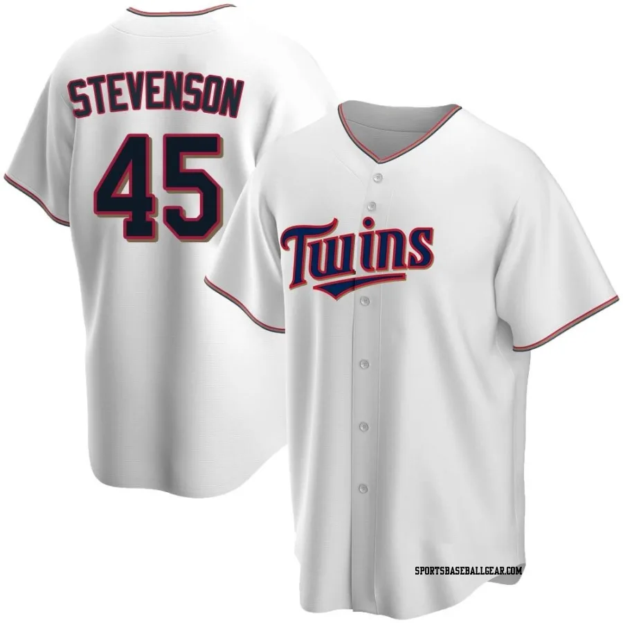 Andrew Stevenson Youth Minnesota Twins White Replica Home Jersey