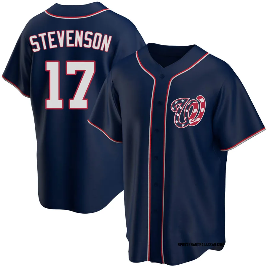 Andrew Stevenson Youth Washington Nationals Navy Replica Alternate Team Jersey