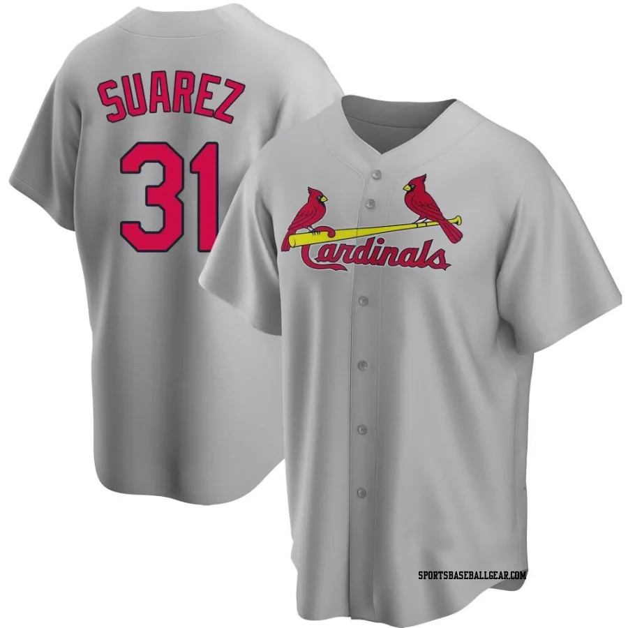 Andrew Suarez Men's St. Louis Cardinals Gray Replica Road Jersey