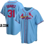 Andrew Suarez Men's St. Louis Cardinals Light Blue Replica Alternate Jersey