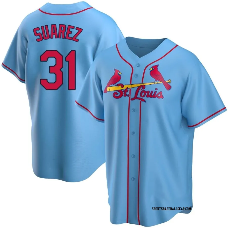 Andrew Suarez Men's St. Louis Cardinals Light Blue Replica Alternate Jersey