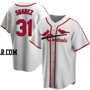 Andrew Suarez Men's St. Louis Cardinals White Home Cooperstown Collection Jersey