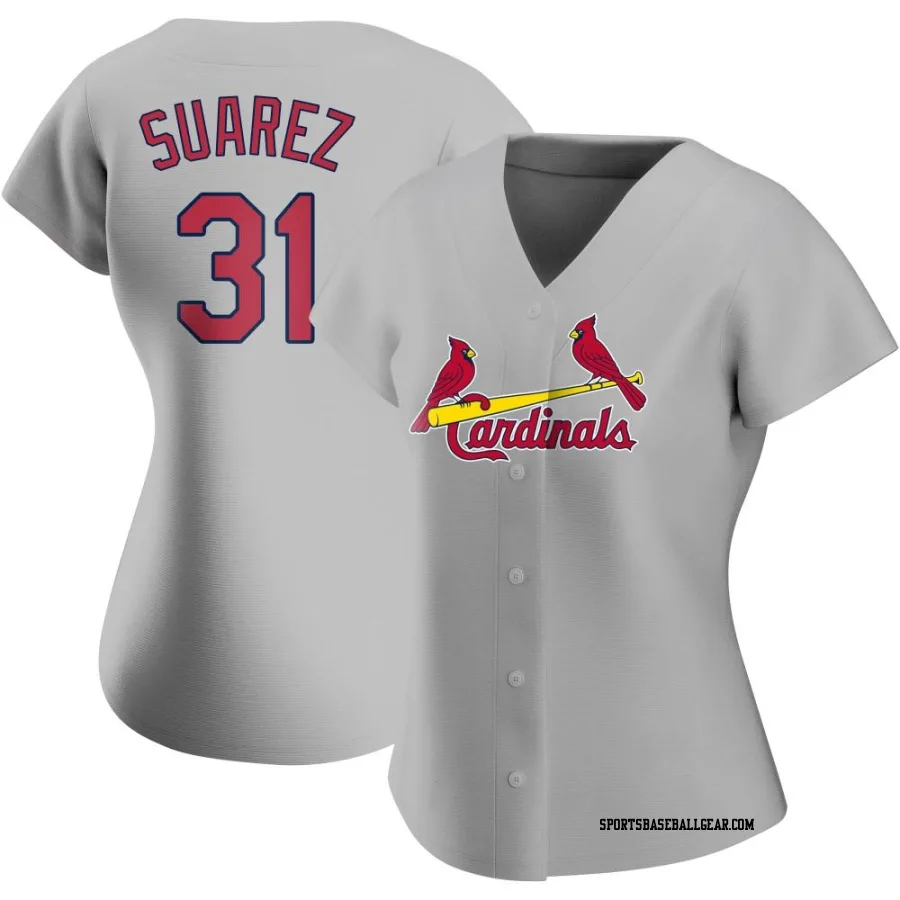 Andrew Suarez Women's St. Louis Cardinals Gray Replica Road Jersey