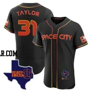 Andrew Taylor Men's Houston Astros Black Authentic 2023 Space City Ready 2 Reign Flex Base Jersey