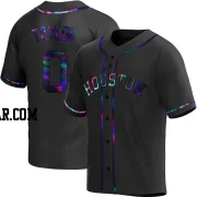 Andrew Taylor Men's Houston Astros Black Holographic Replica Alternate Jersey