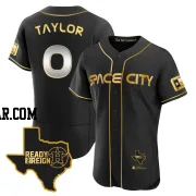 Andrew Taylor Men's Houston Astros Black/Gold Authentic 2023 Space City Ready 2 Reign Flex Base Jersey