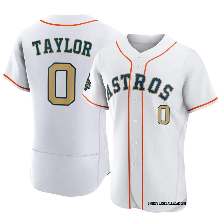 Andrew Taylor Men's Houston Astros Gold Authentic White 2023 Collection Jersey