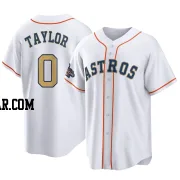 Andrew Taylor Men's Houston Astros Gold Replica White 2023 Collection Jersey