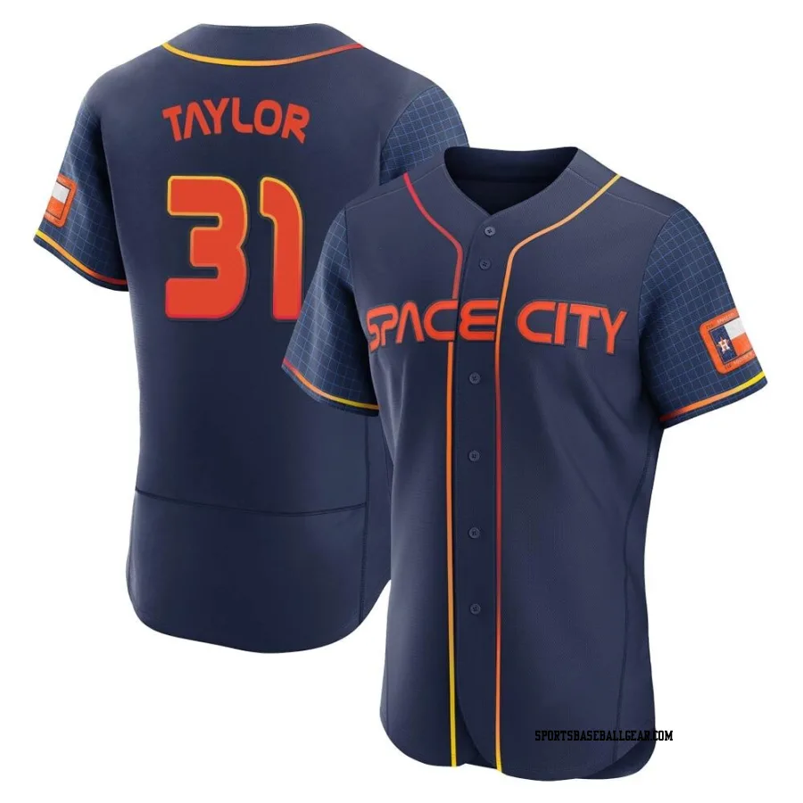 Andrew Taylor Men's Houston Astros Navy Authentic 2022 City Connect Jersey