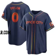 Andrew Taylor Men's Houston Astros Navy Replica 2022 City Connect Jersey