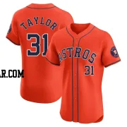 Andrew Taylor Men's Houston Astros Orange Elite Alternate Vapor Premier Jersey