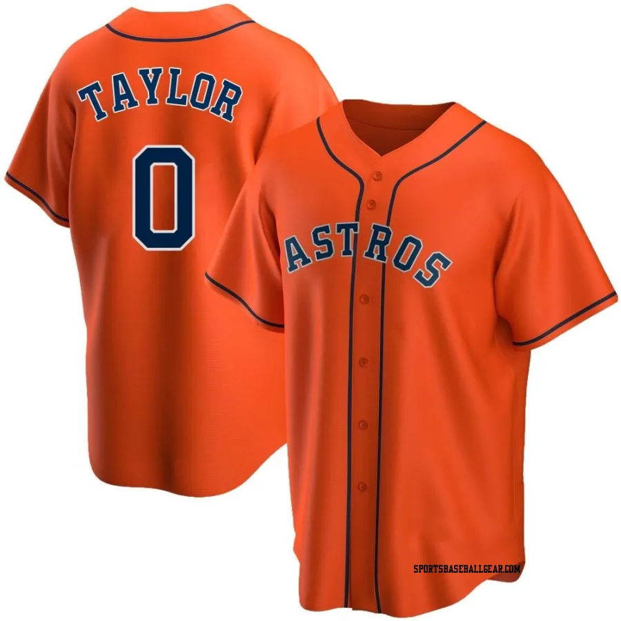 Andrew Taylor Men's Houston Astros Orange Replica Alternate Jersey